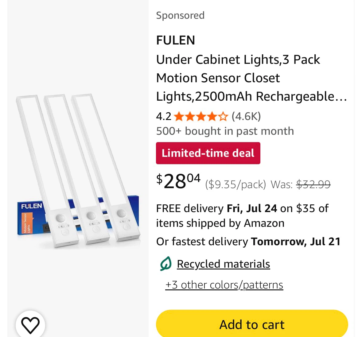 Fullen Motion Sensor Lights
