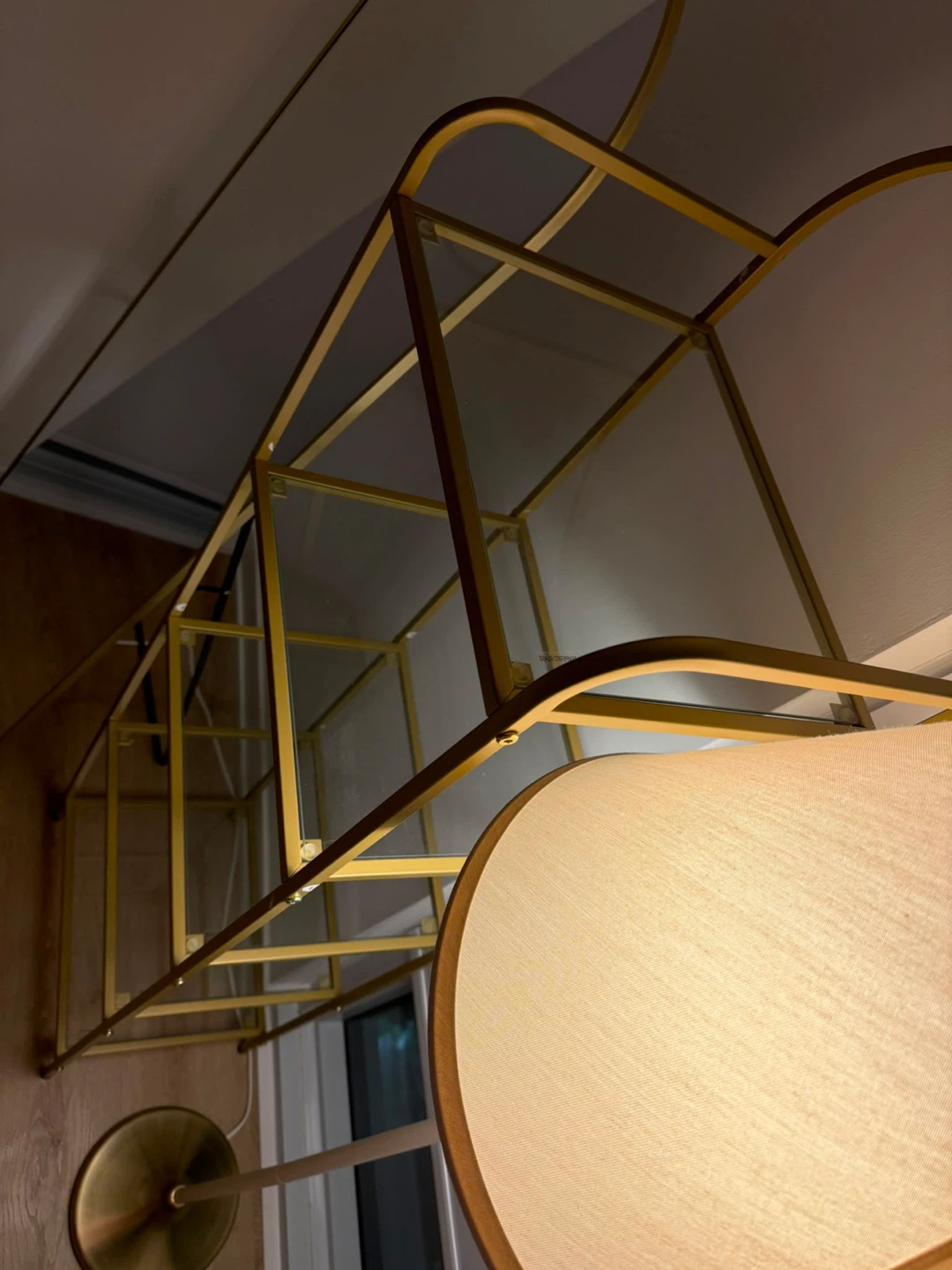 Gold Metal 4-Tier Shelf Unit