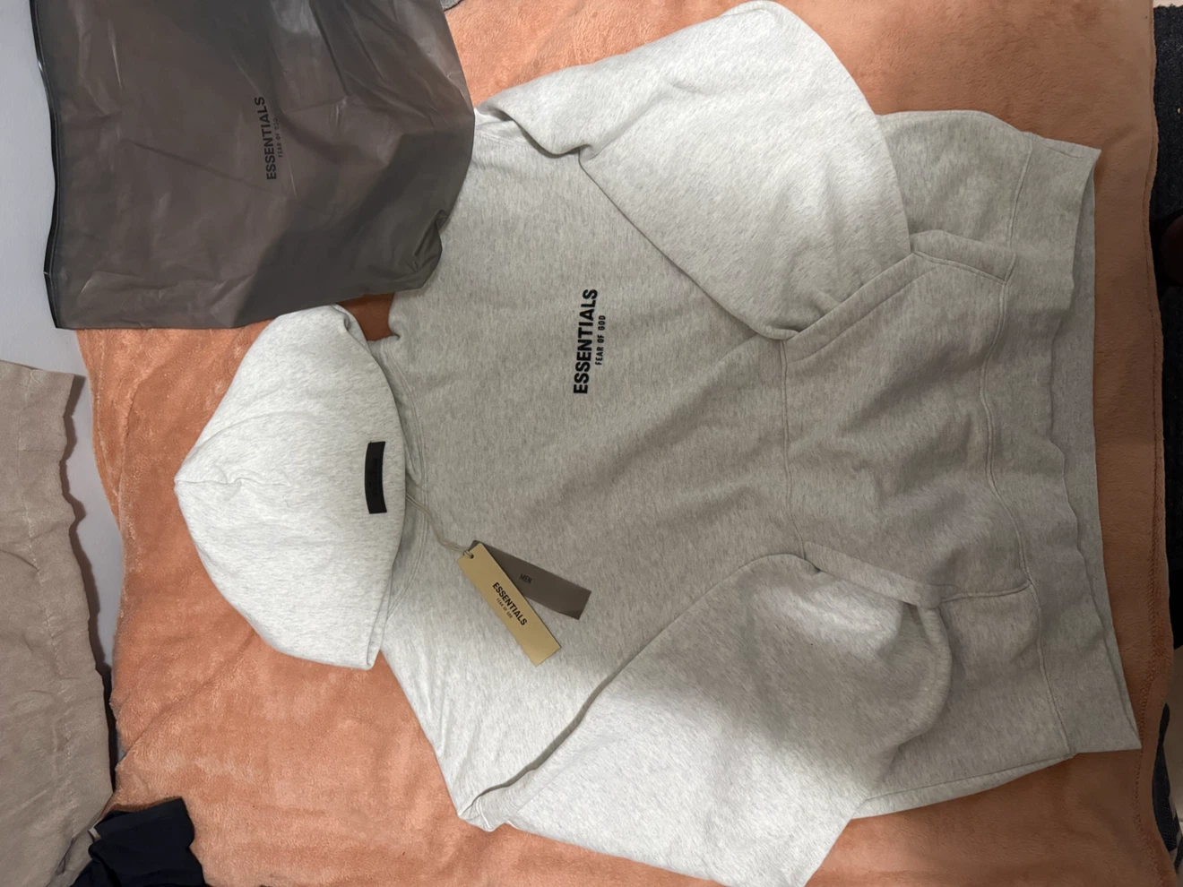 ESSENTIALS Fear of God Hoodie Light Grey Size L