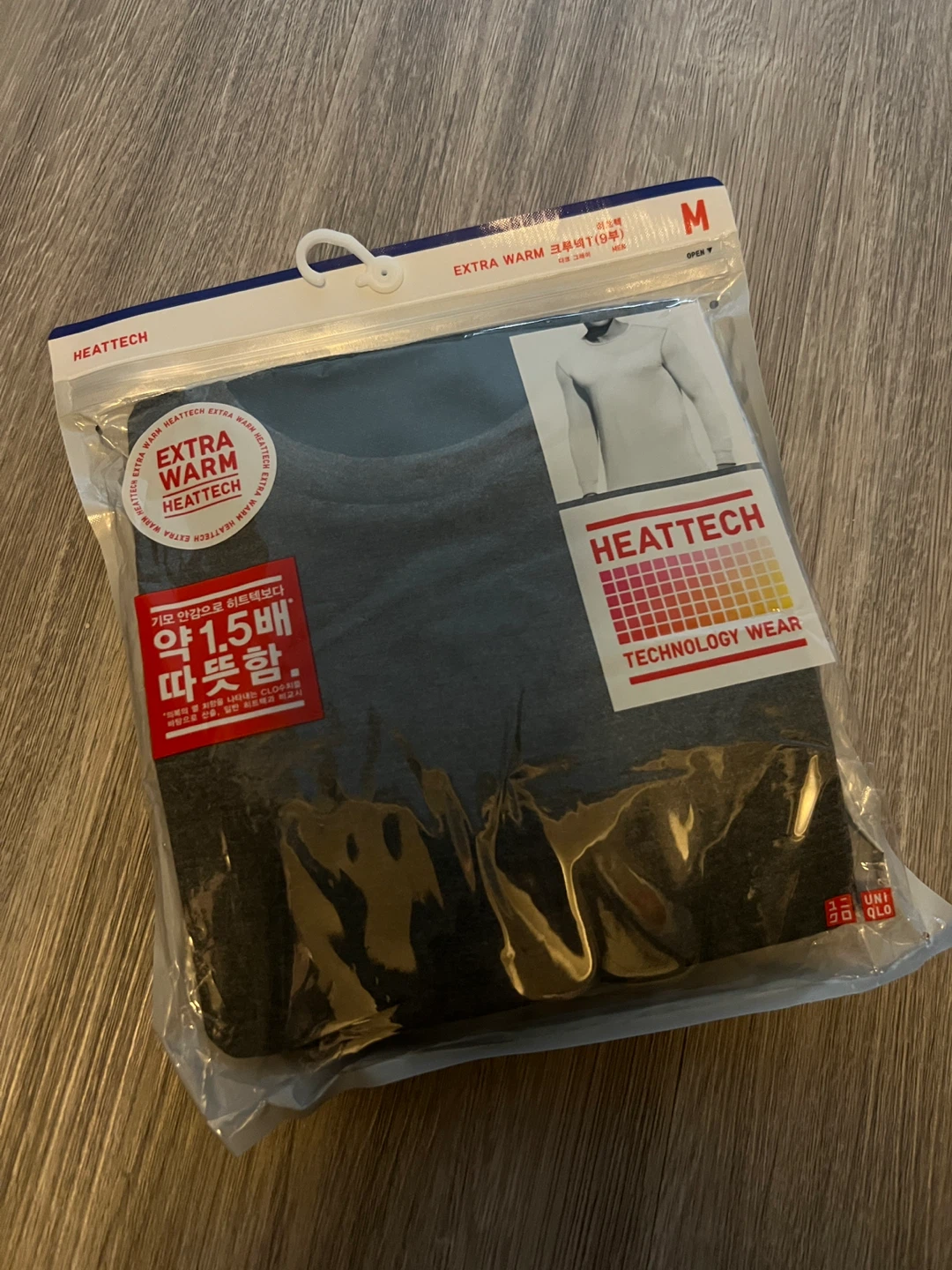 Uniqlo Heattech Extra Warm Long Sleeve Top - M - Dark Grey
