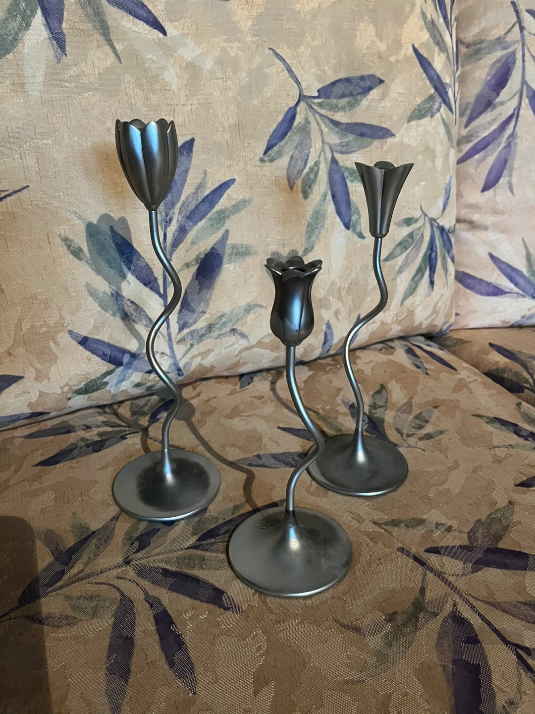 Set of 3 Tulip-shaped Candle Holders