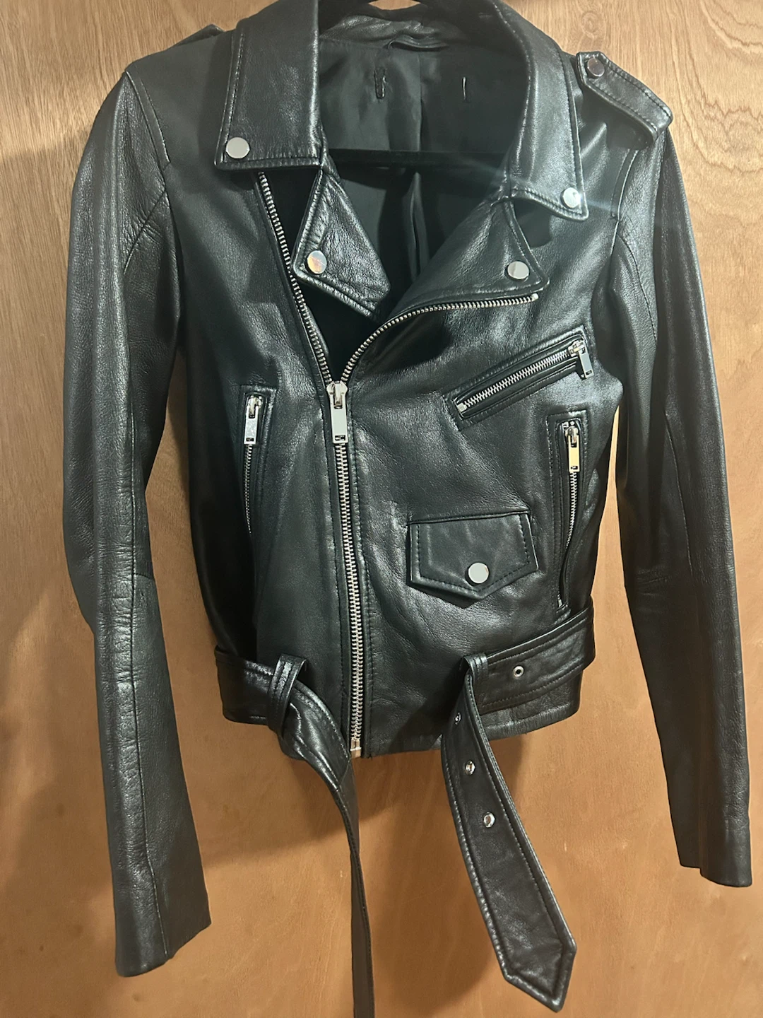 Black Leather Biker Jacket
