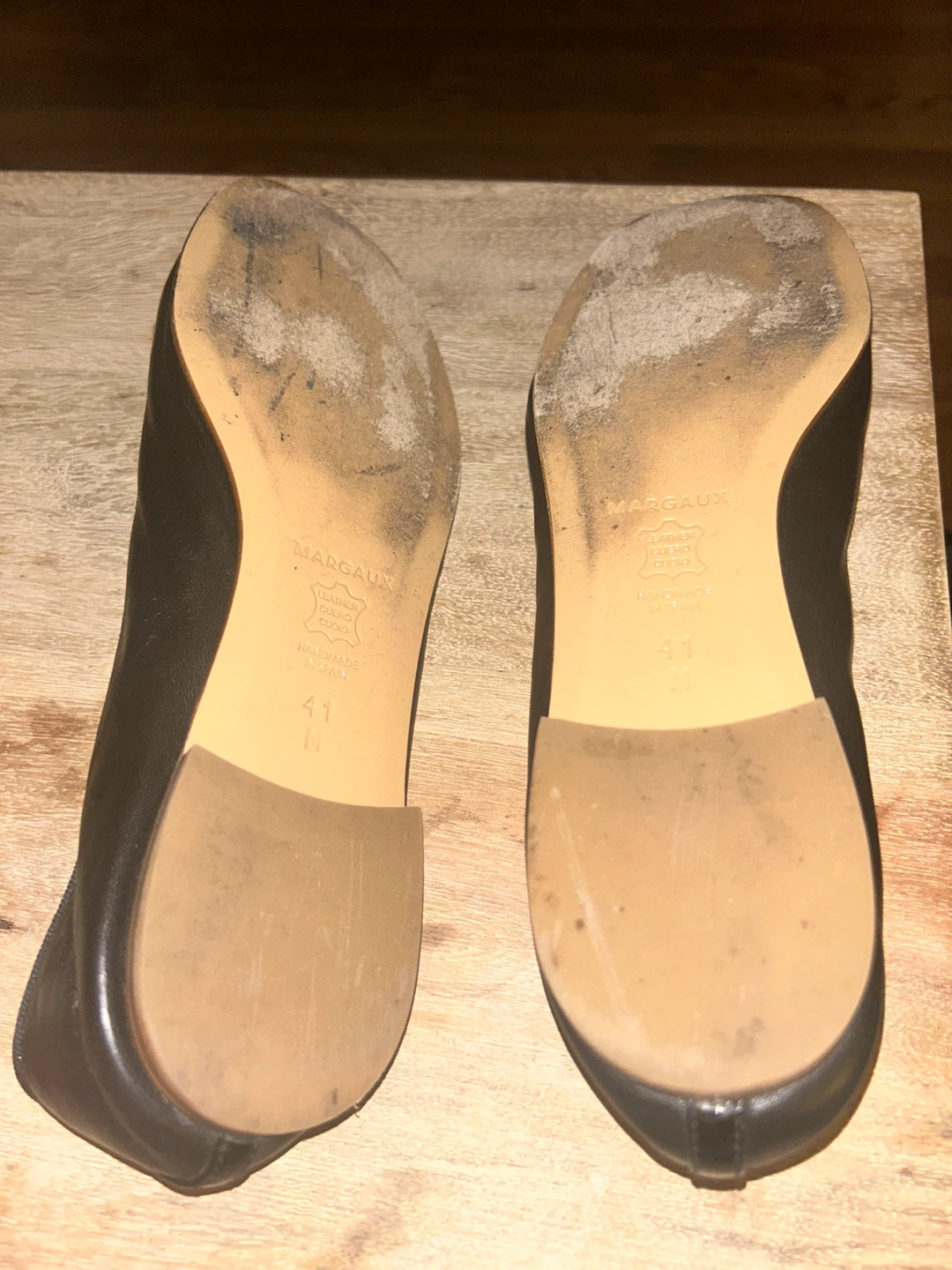 Margaux Black Leather Ballet Flats - photo 3