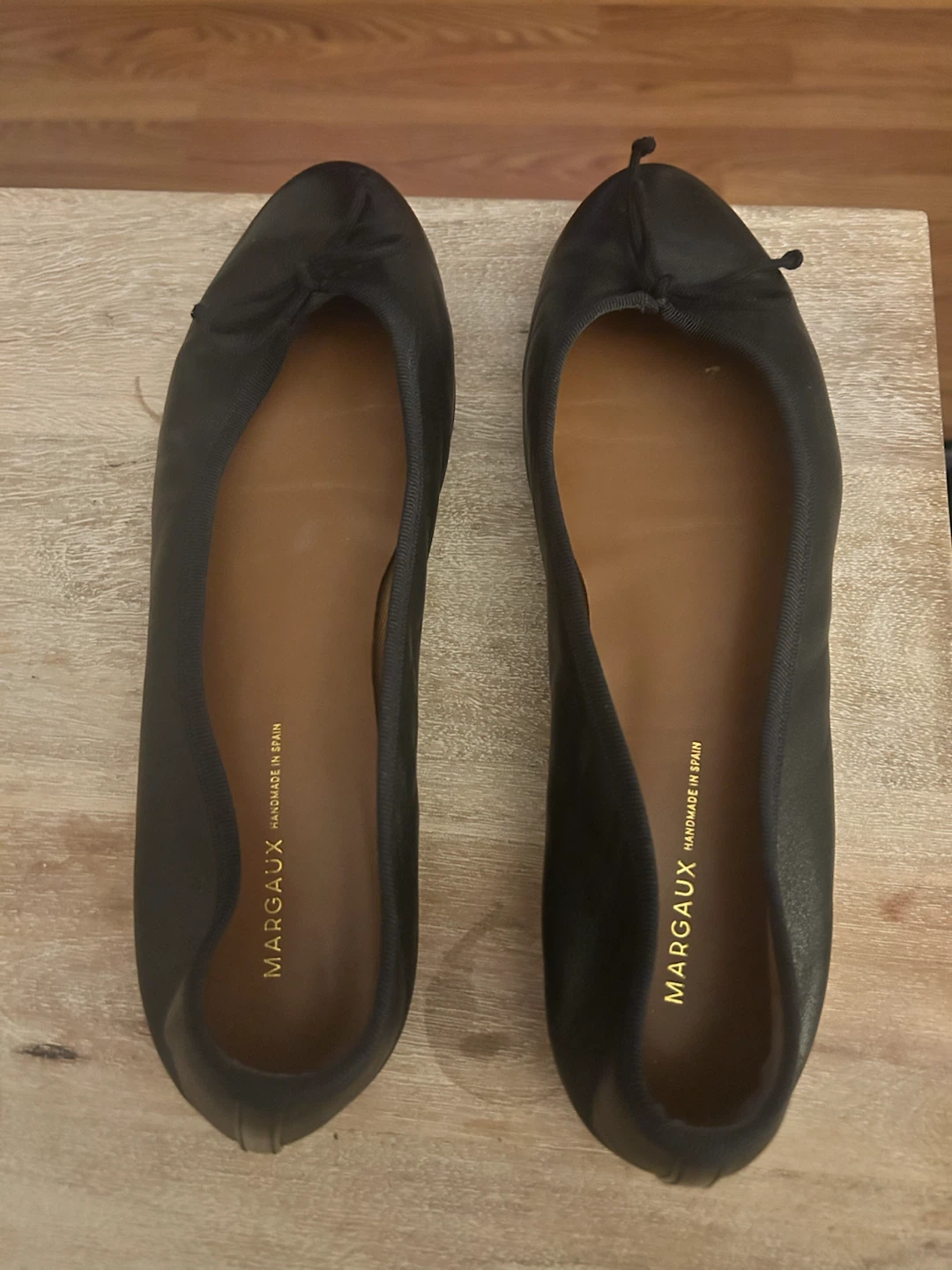 Margaux Black Leather Ballet Flats - photo 4