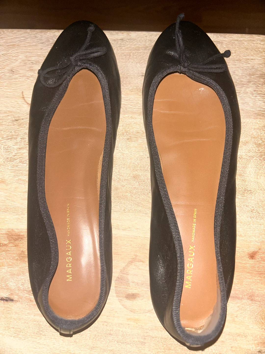 Margaux Black Leather Ballet Flats - photo 5