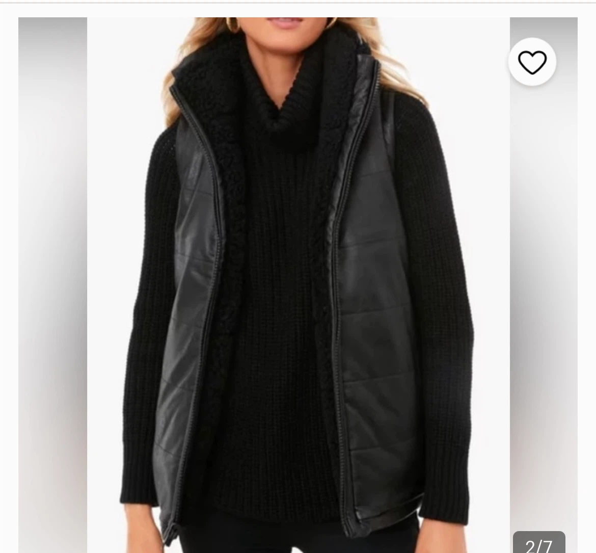 Tuckernuck Leather & Shearling Reversible Vest - Size M - photo 2