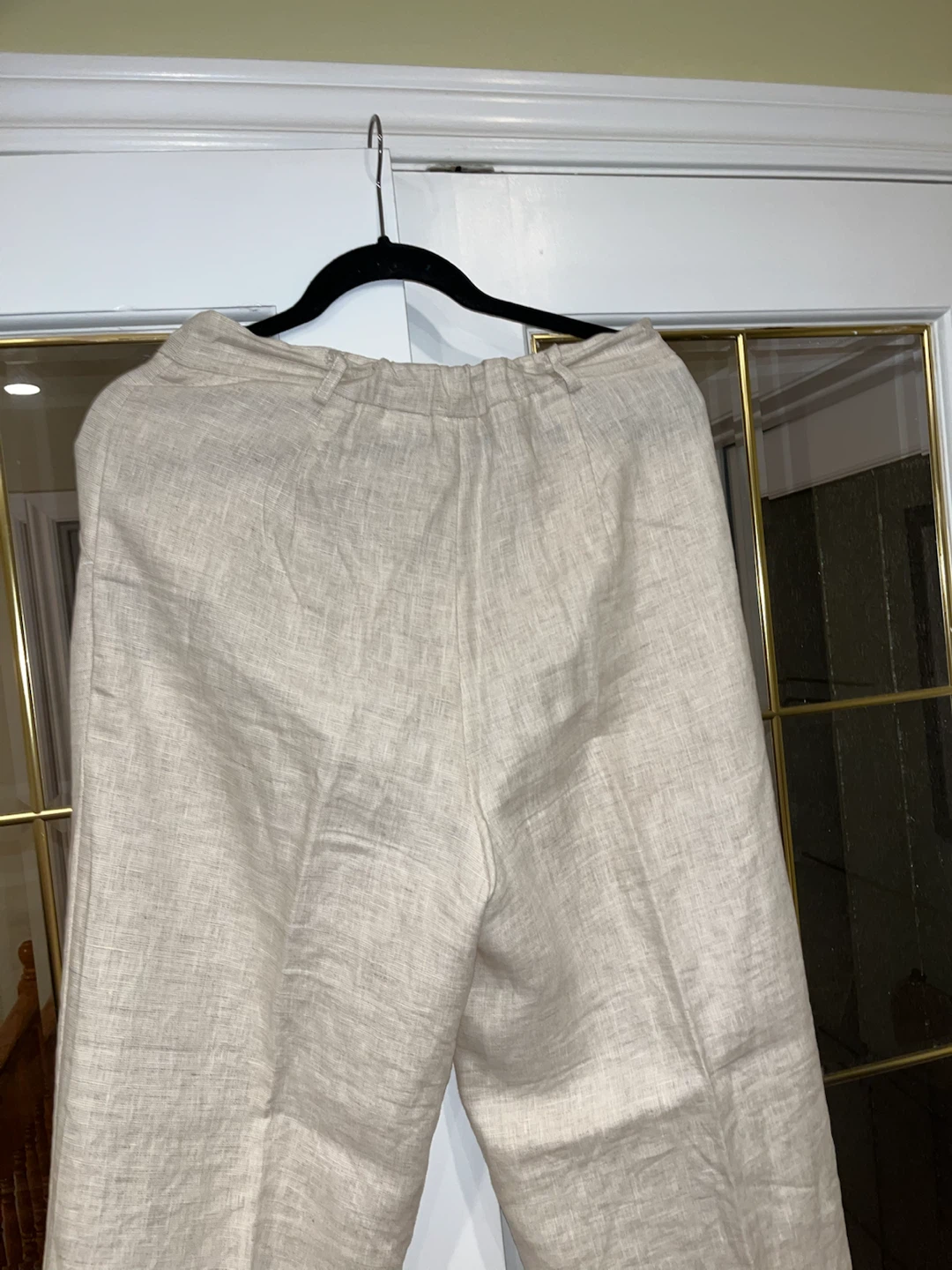 Beige Linen Blend Pants - photo 3
