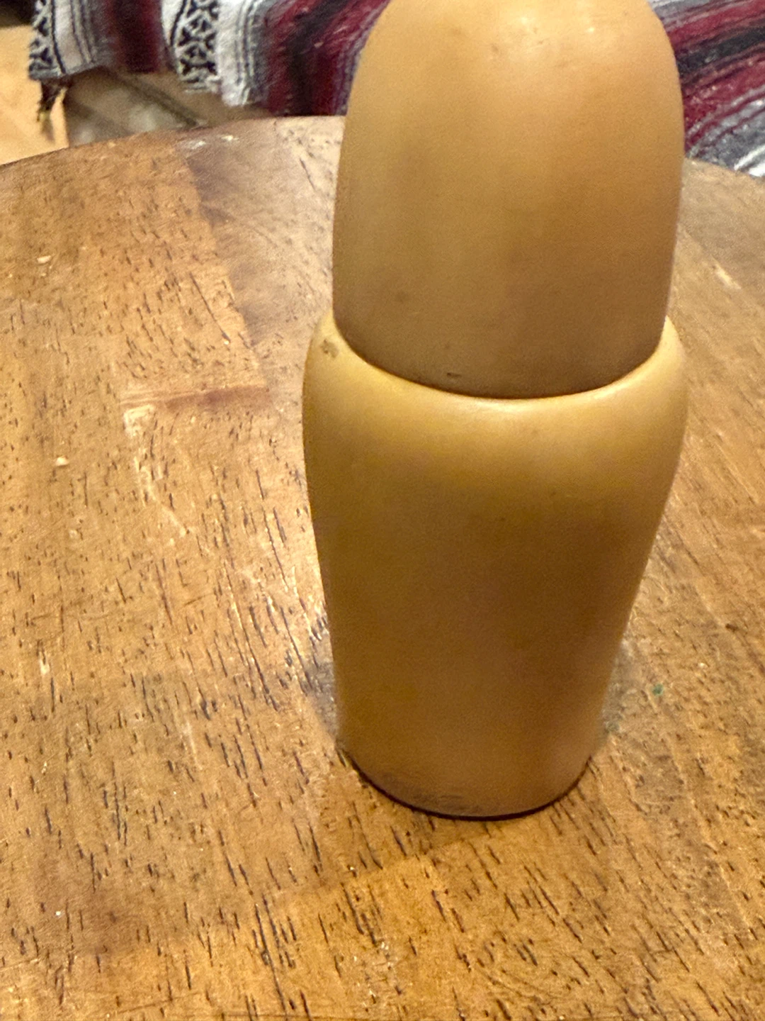 Egyptian Canopic Jar Style Container with Monkey Lid - photo 2