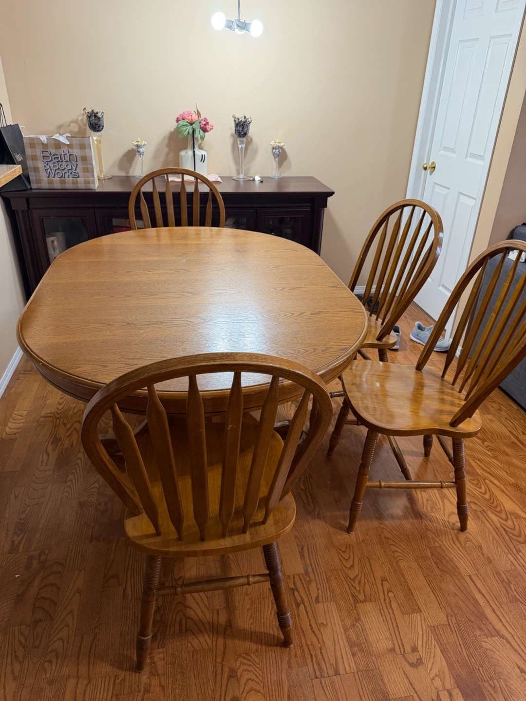 Wooden Dining Table with 4 Chairs - photo 4