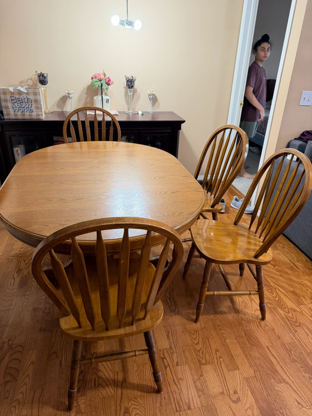 Wooden Dining Table with 4 Chairs - photo 5