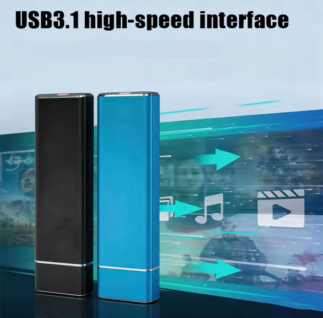 2TB Portable External SSD USB 3.1