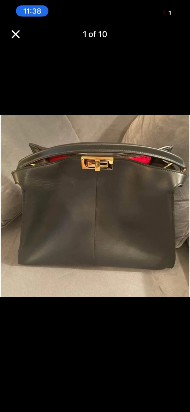 Fendi Peekaboo X-Lite Large Black Leather Bag