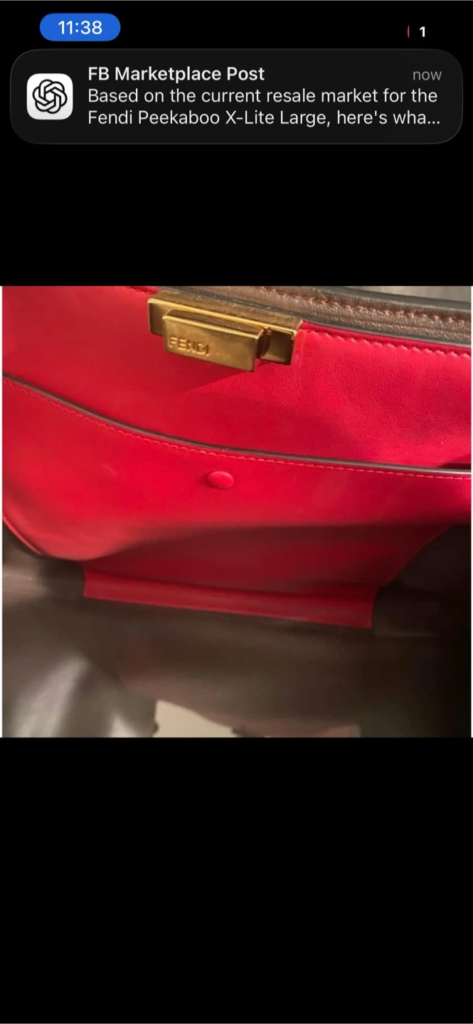 Fendi Peekaboo X-Lite Large Black Leather Bag - photo 3