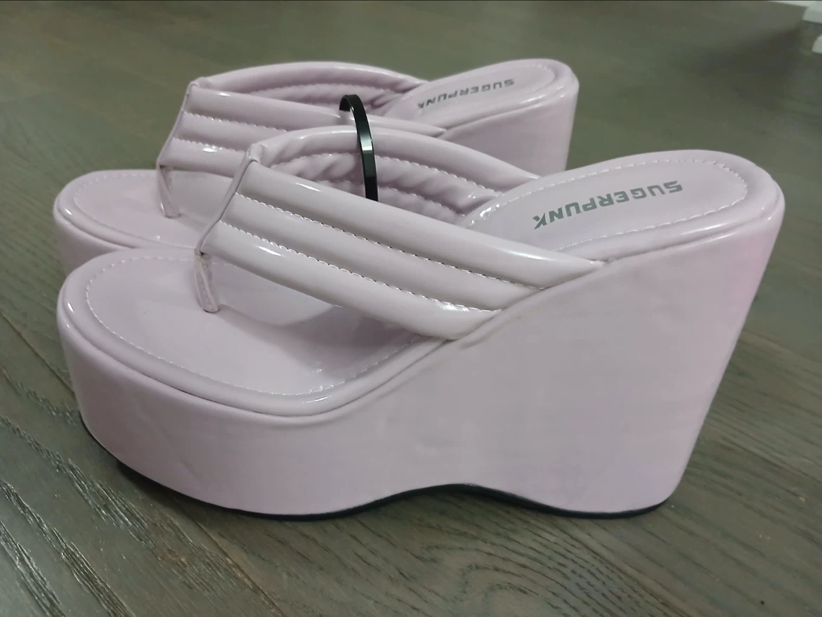 Sugarpunk Light Pink Wedge Platform Sandals
