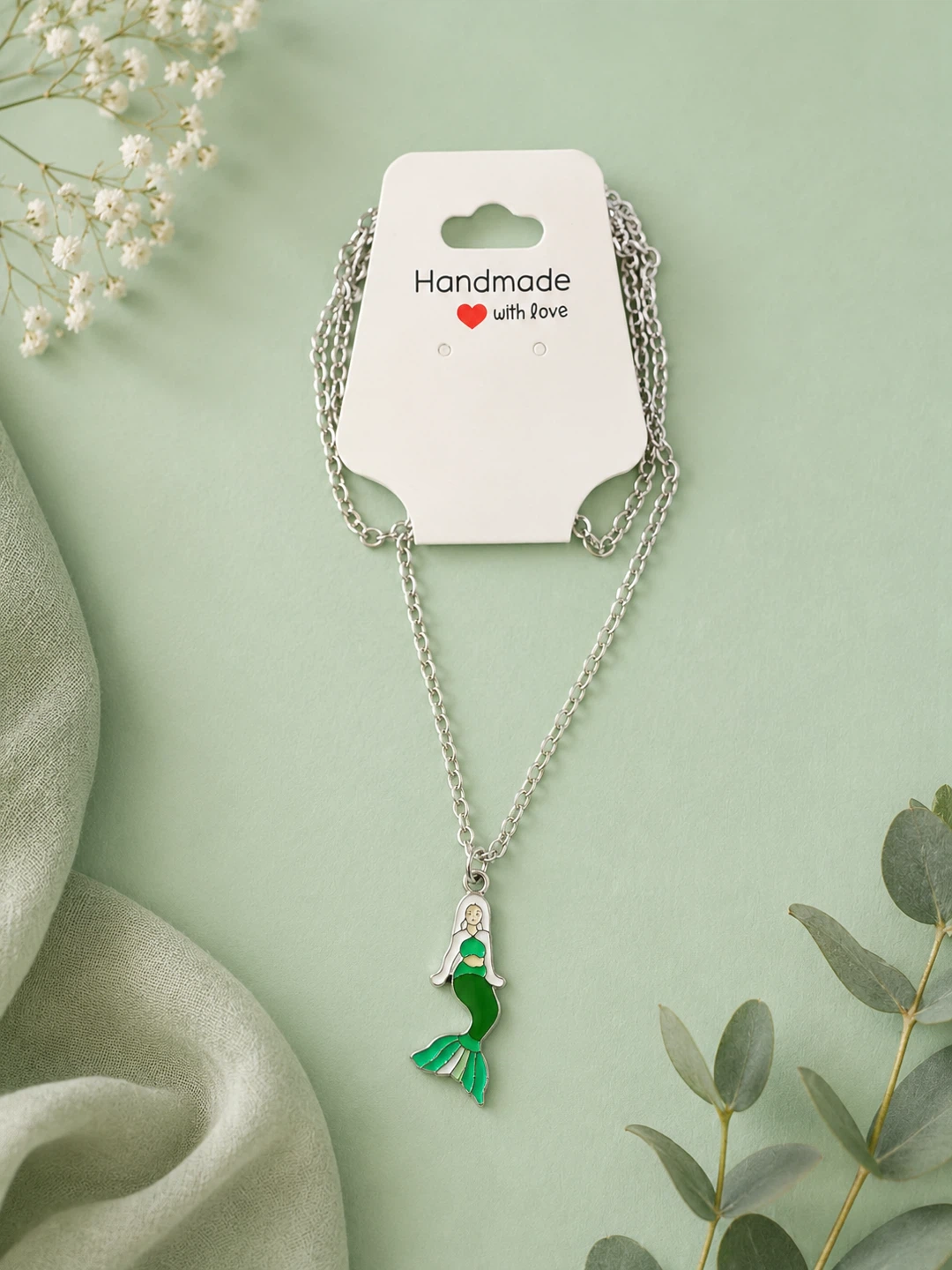 Handmade Mermaid Pendant Necklace