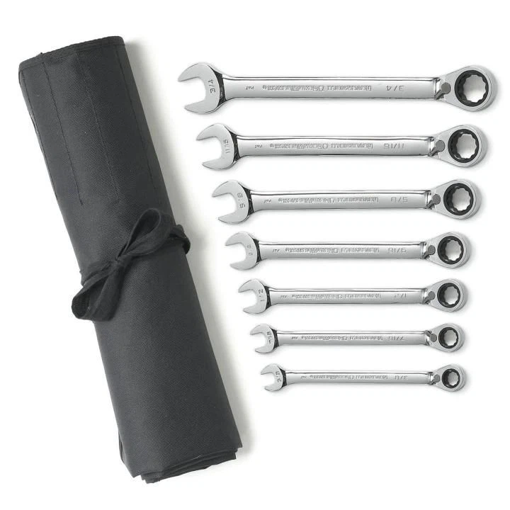 GearWrench 7pc SAE Reversible Ratcheting Combo wrench set
