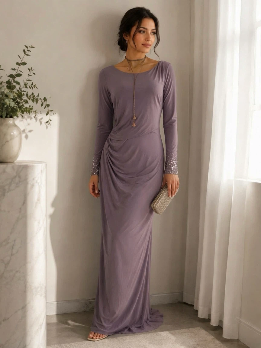 Vince Camuto lavender ruched dress