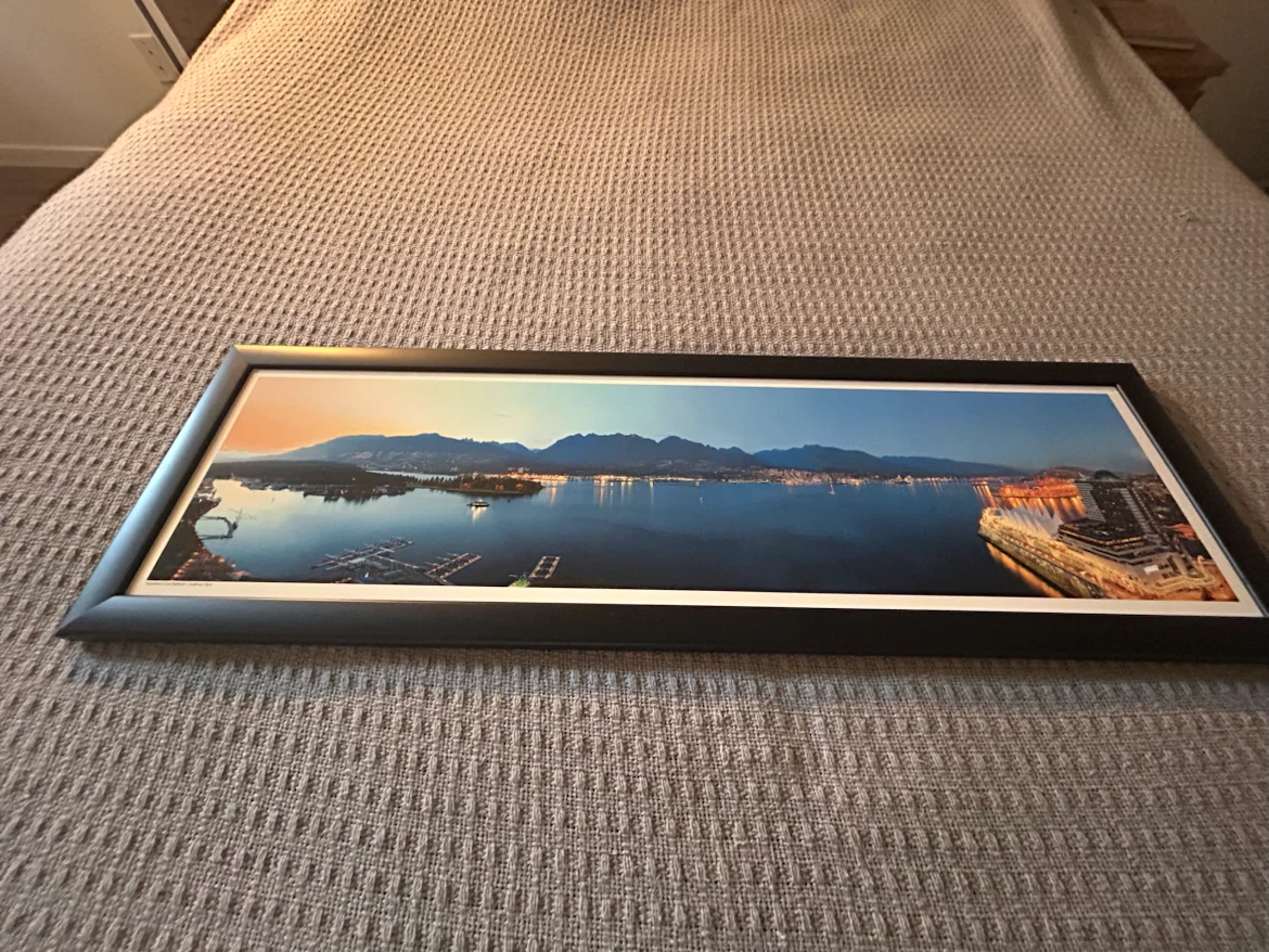 Set of 2 Framed Panoramic Cityscape Art Prints - photo 3