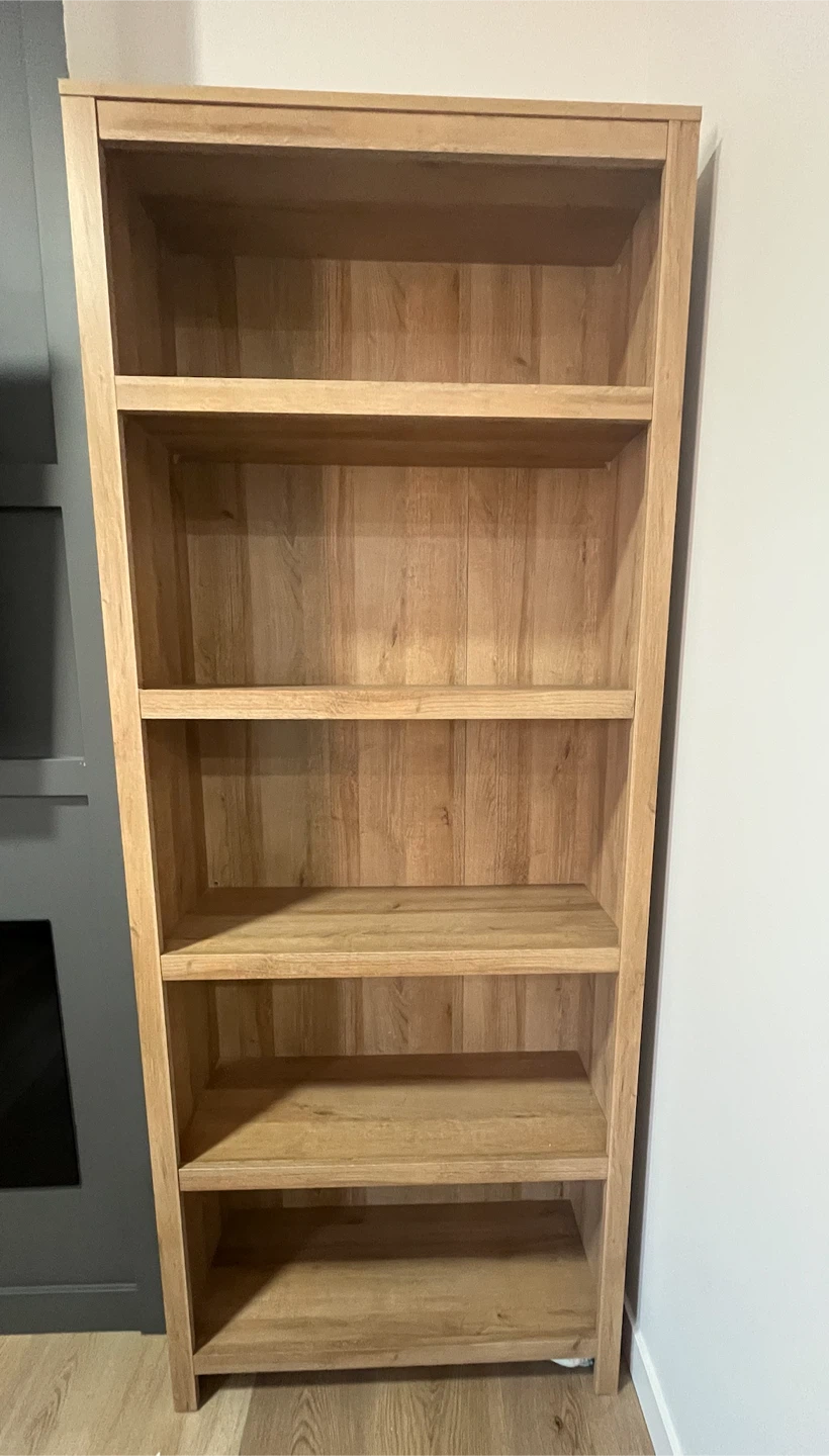 Prepac 5-Tier Oak Bookcase