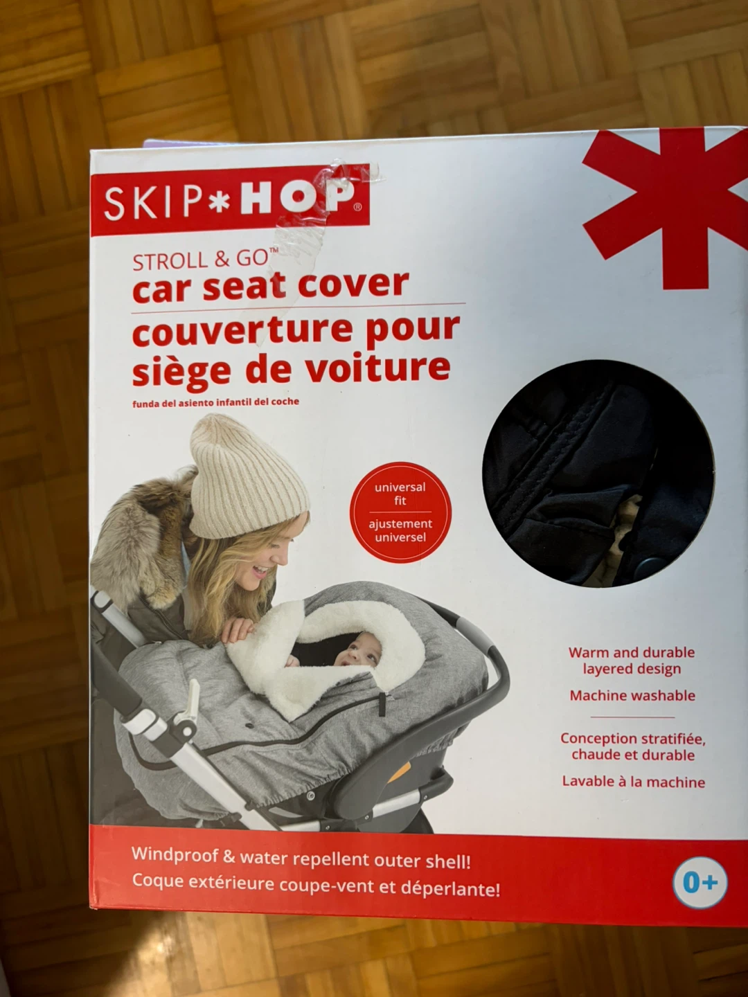 Evenflow baby car seat and Skip*Hop Stroll & Go Car Seat Cover