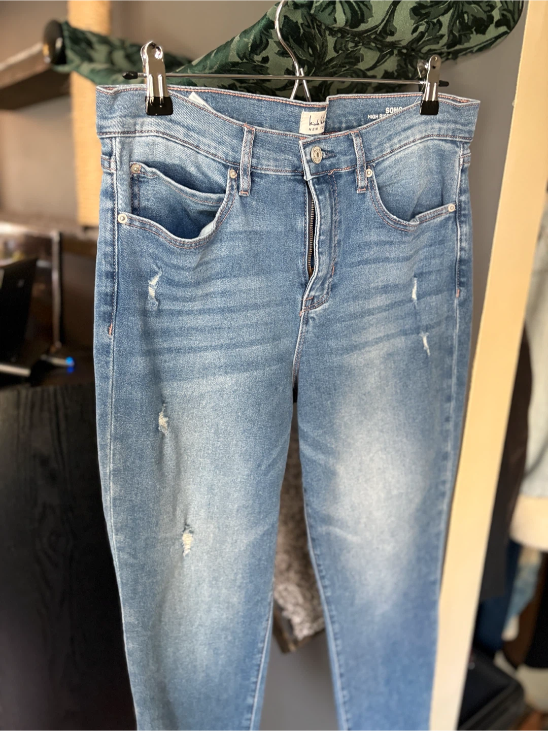 Nicole Miller High Rise Skinny Crop Jeans