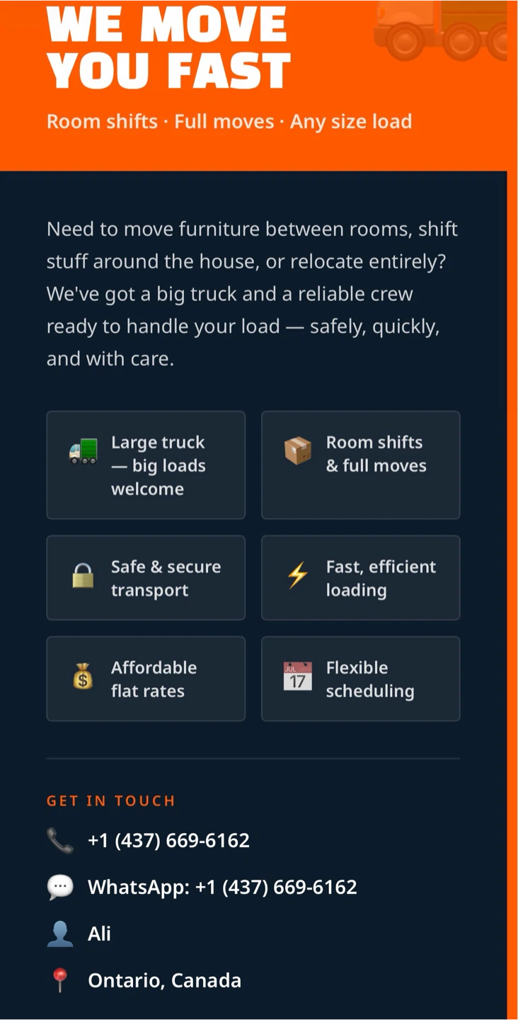 We Move You Fast - Moving Service