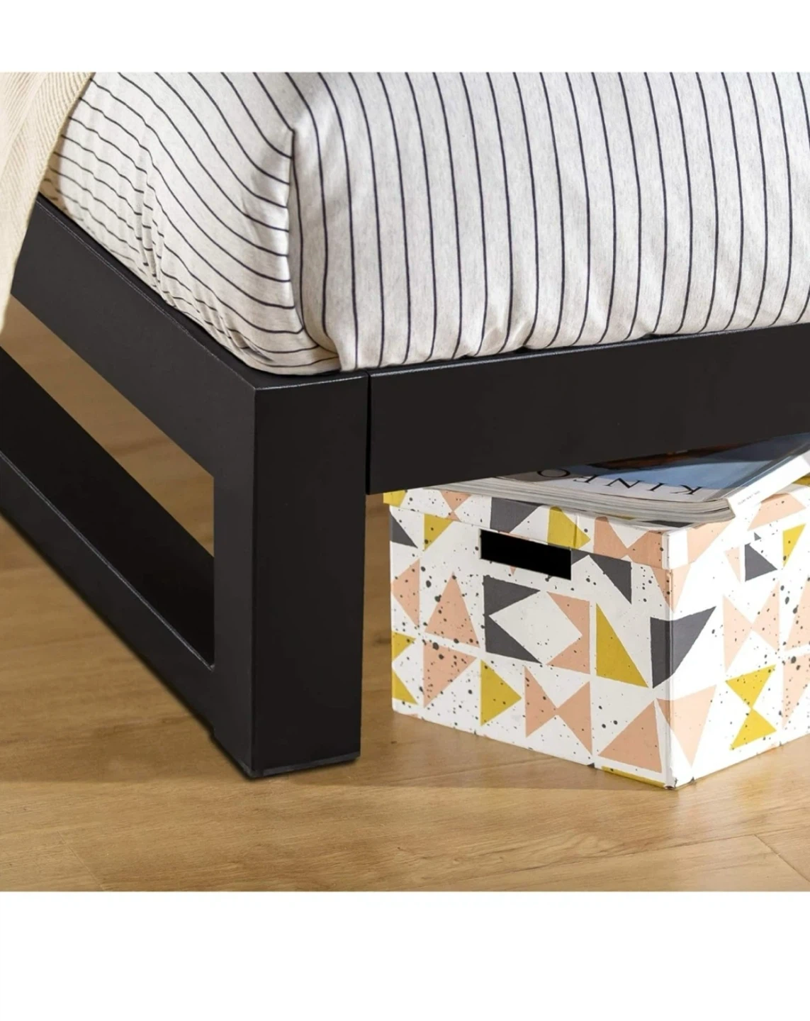 Black Minimalist Twin Bed Frame - photo 4