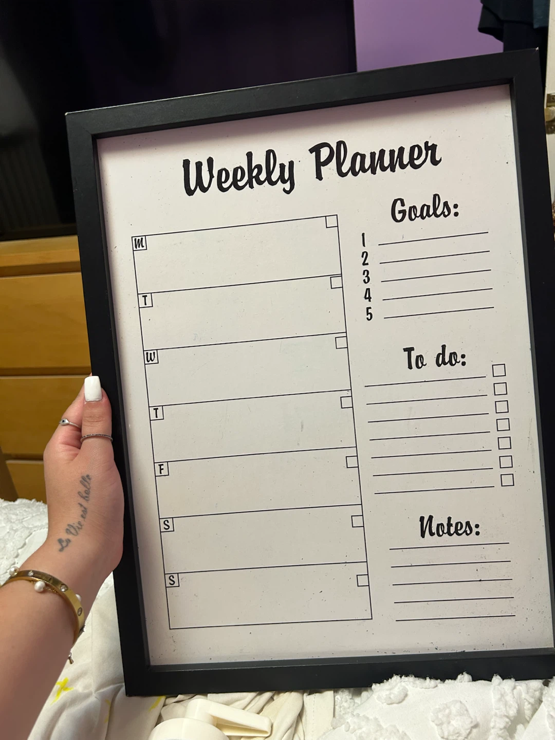 Weekly Planner Whiteboard #freecycle