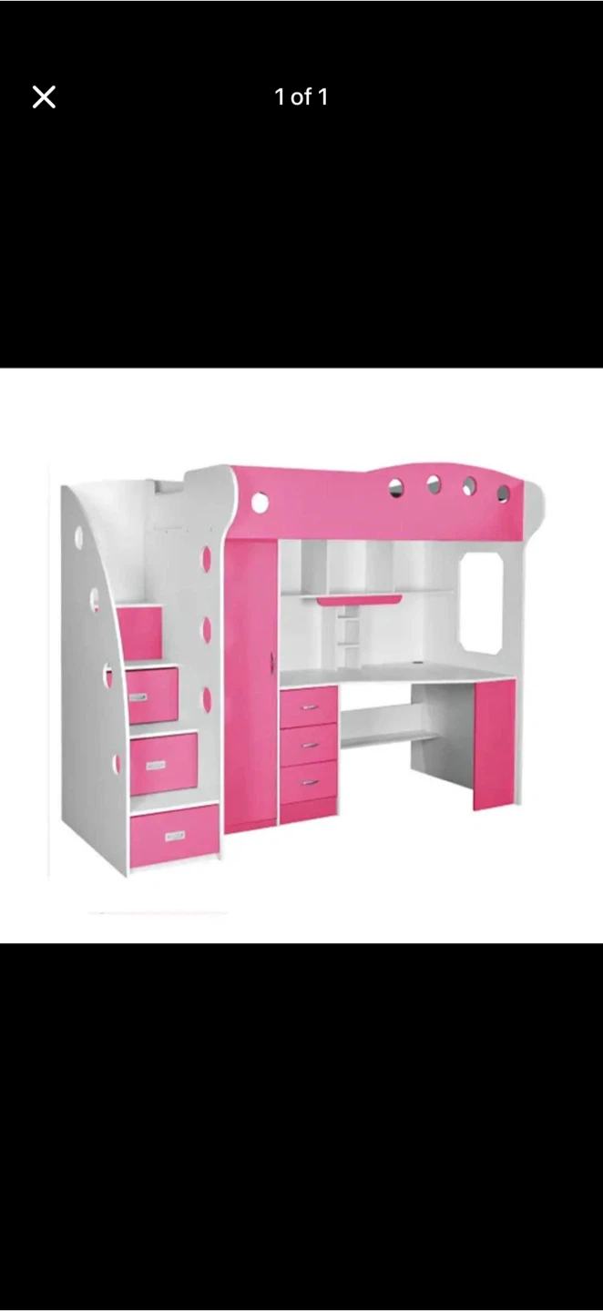 JYSK TWIN LOFT BED WITH DESK & STORAGE - photo 2