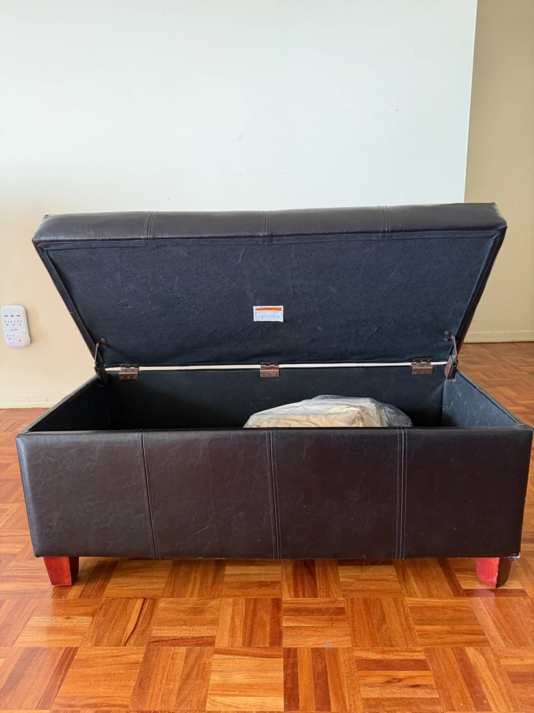 Storage Ottoman Bench - Dark Brown - photo 2