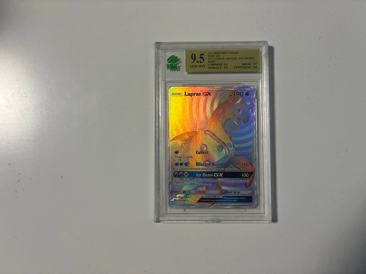 2017 Pokémon Lapras GX Full Art Secret Card - Gem Mint 9.5