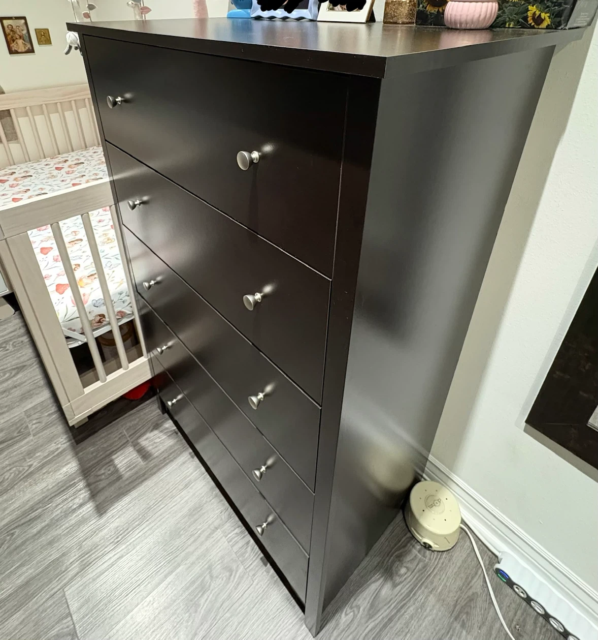 Dark Brown 5 Drawer Dresser - photo 3