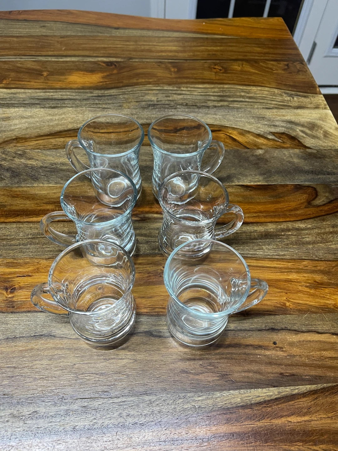 Set of 6 Clear Glass Tea/espresso cups with Handles - photo 3