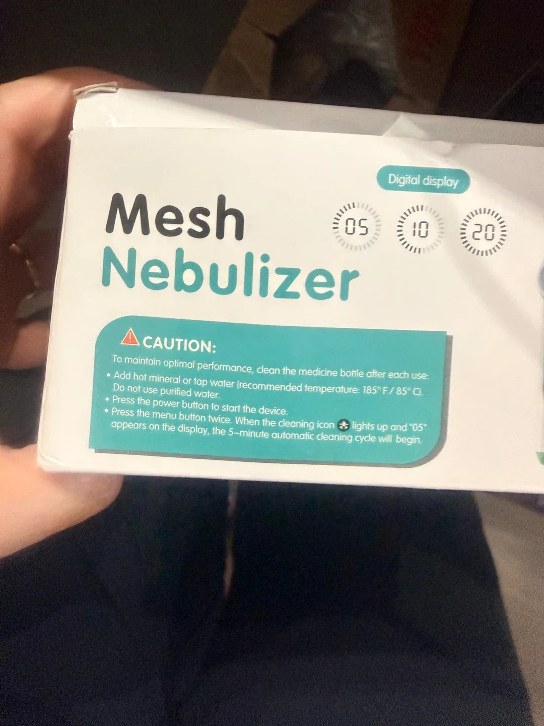 Mesh Nebulizer Machine MY-133B. Open box