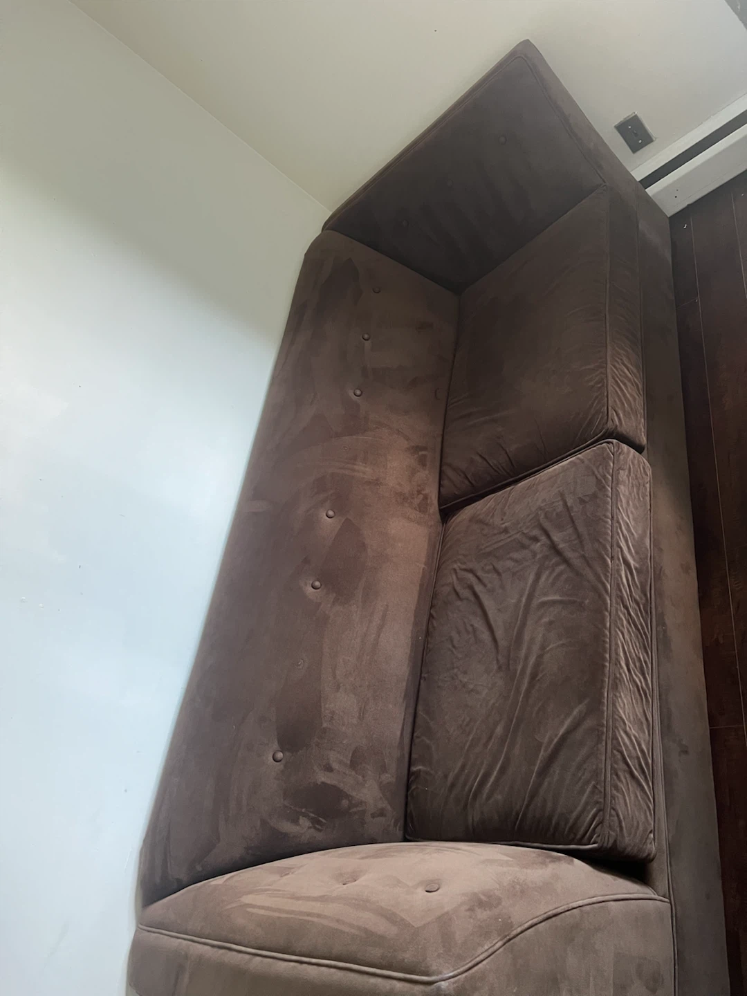 Brown Suede Sofa - photo 2