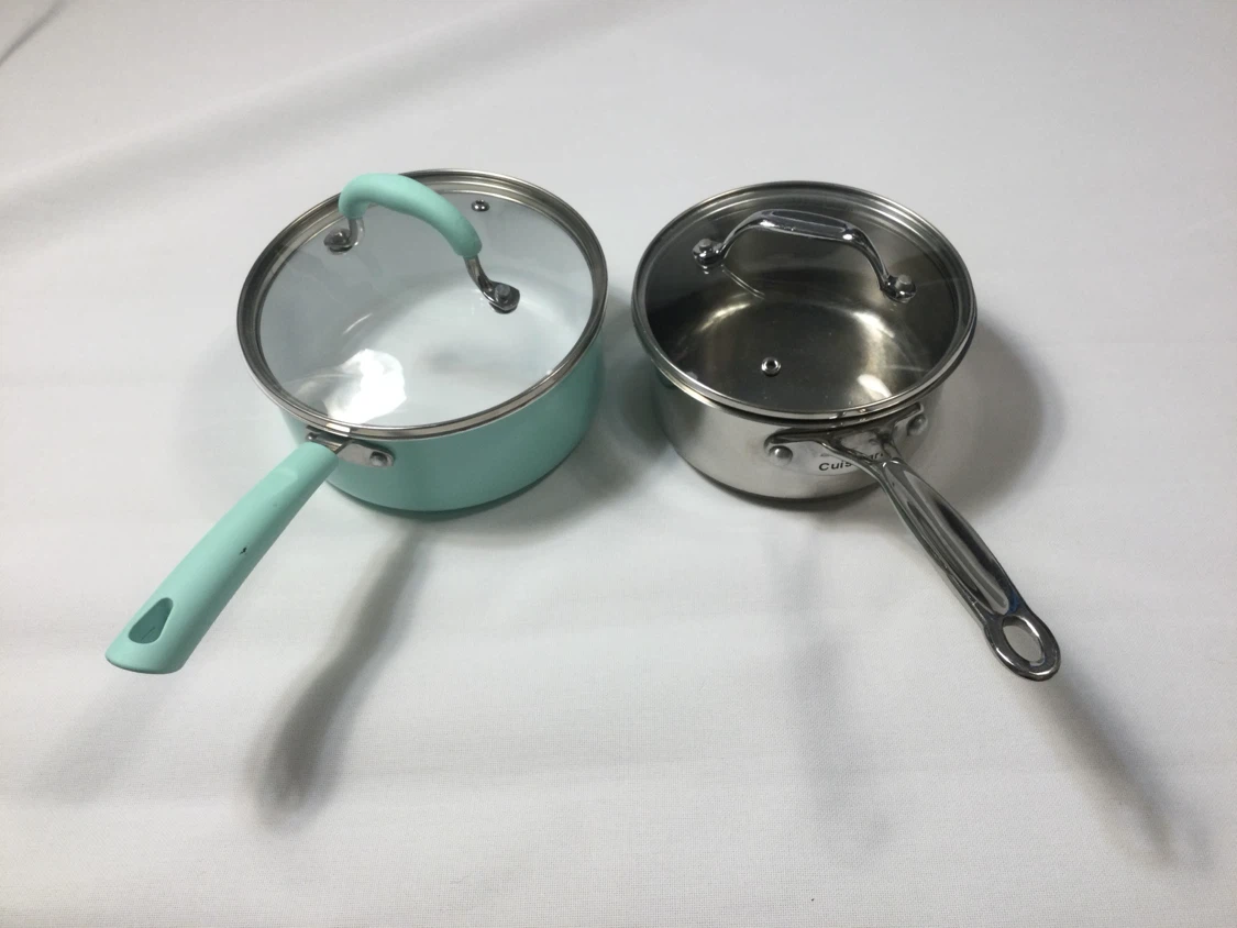 Lot of 2 Saucepan with Cover, Crofton, Cuisinart ,
