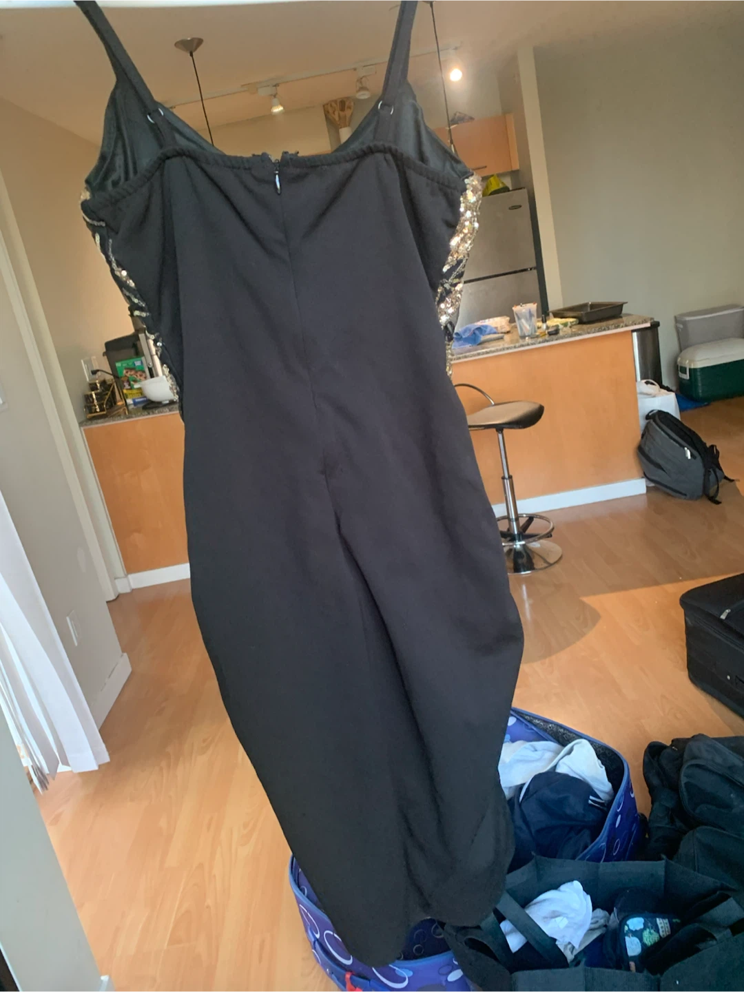 Quiz Black Gold Sequin Dress - photo 3