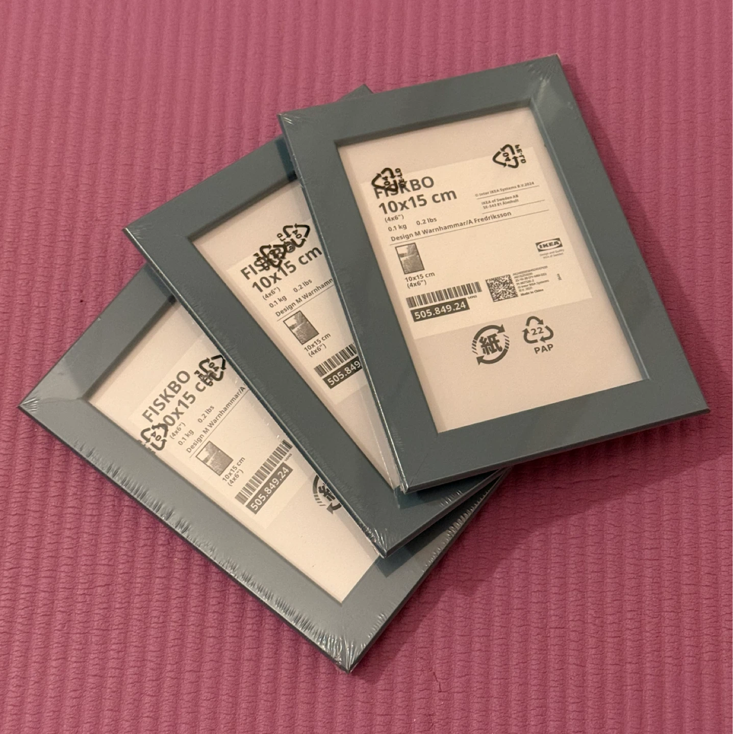 NEW✨IKEA FISKBO Picture Frames (3-Pack) 10x15 cm