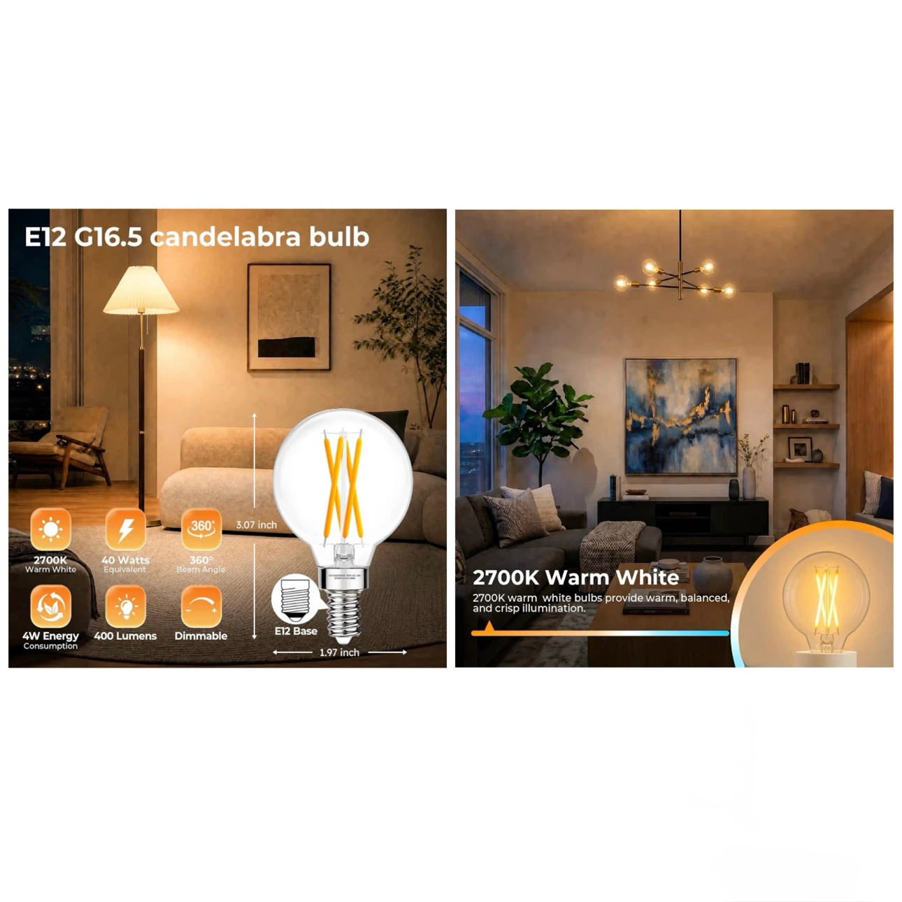 Brand new G16.5 Globe LED Bulb Dimmable - photo 3