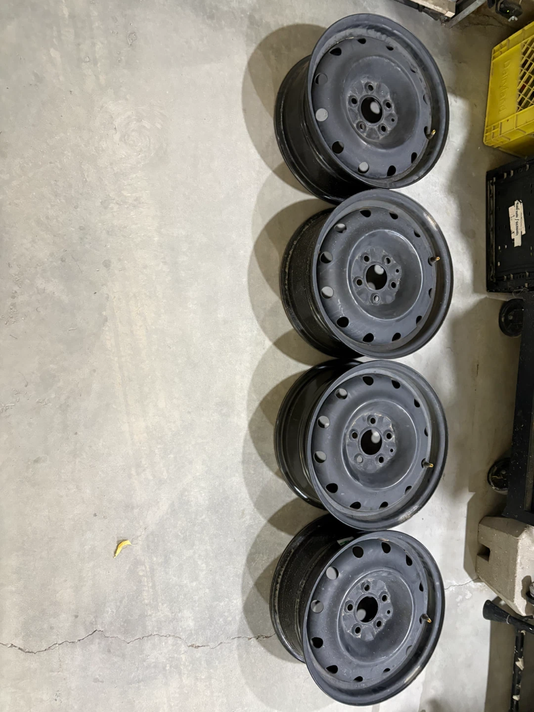 Set of 4 Black Steel Rims