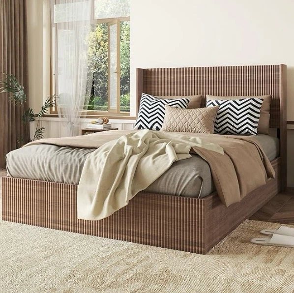 Queen Size Storage Bed Frame with Headboard - photo 4