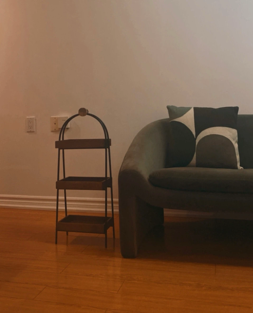 3-Tier Metal and Wood Shelf