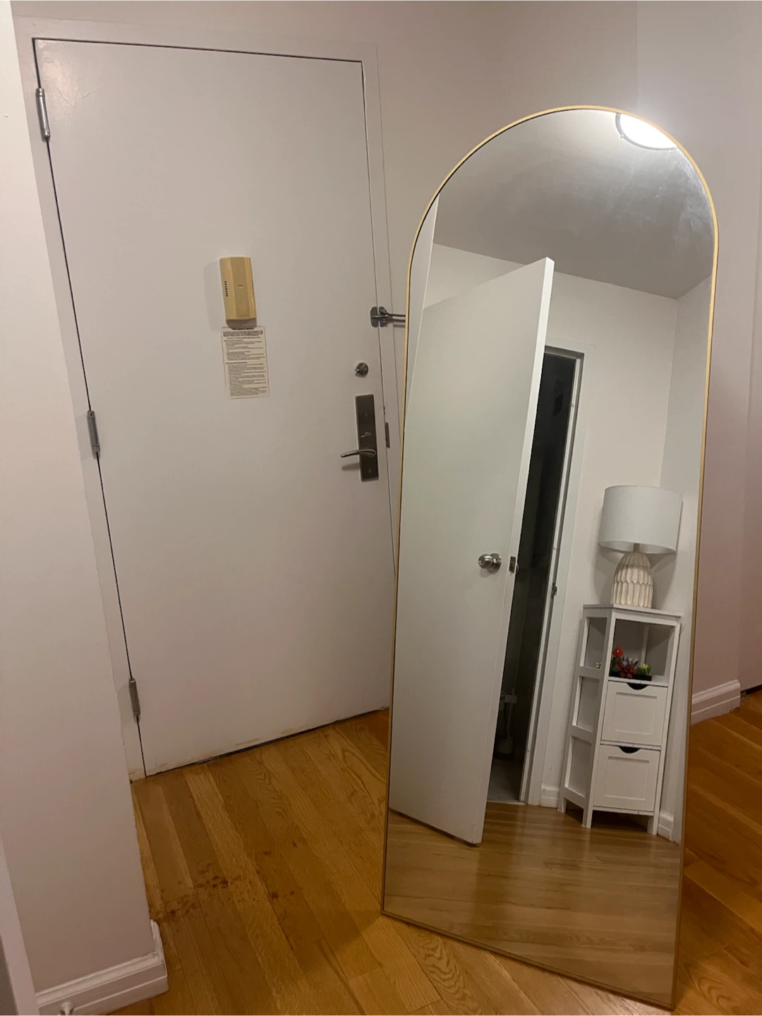 Arched Full Length Mirror with Gold Frame - 26"x71" - photo 2