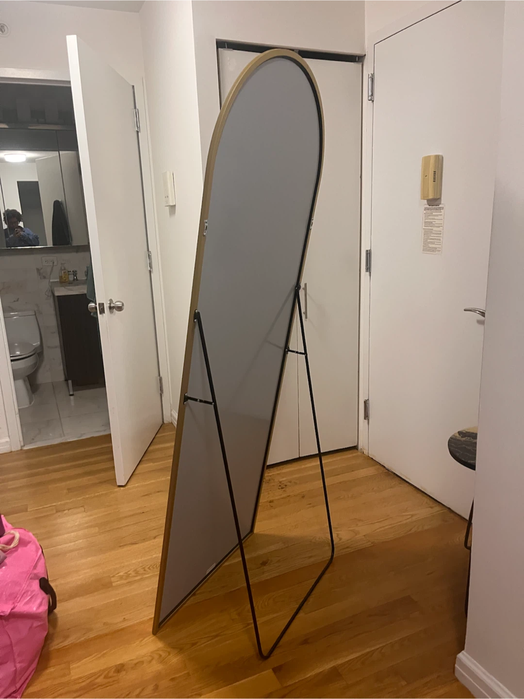 Arched Full Length Mirror with Gold Frame - 26"x71" - photo 3