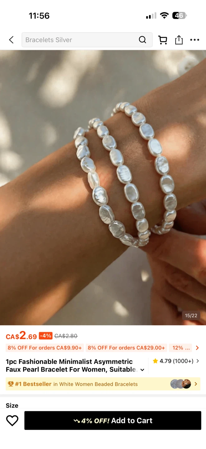 Faux Pearl Bracelet - photo 3