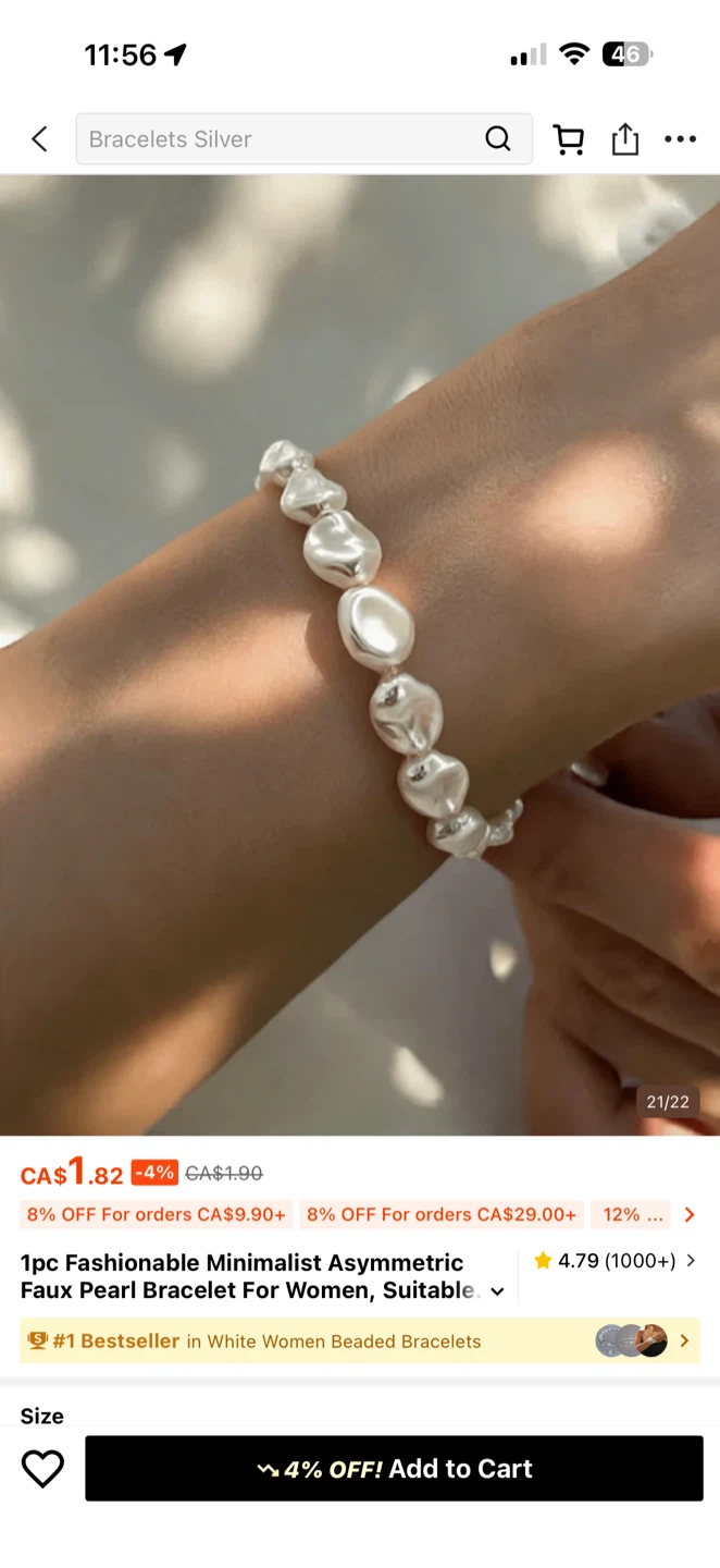 Faux Pearl Bracelet - photo 4