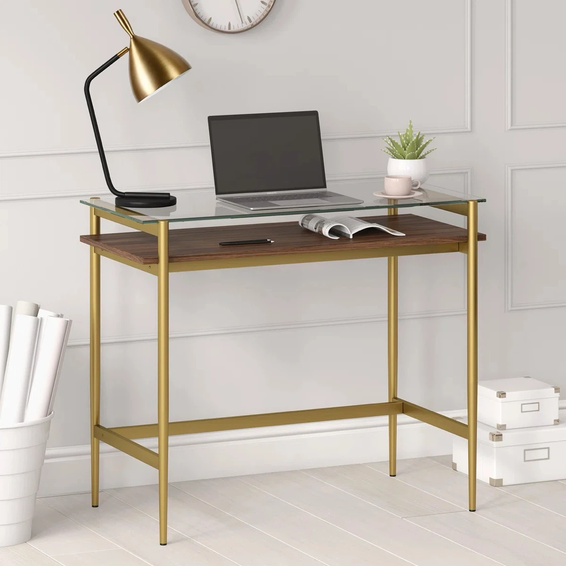 Glass Top Desk