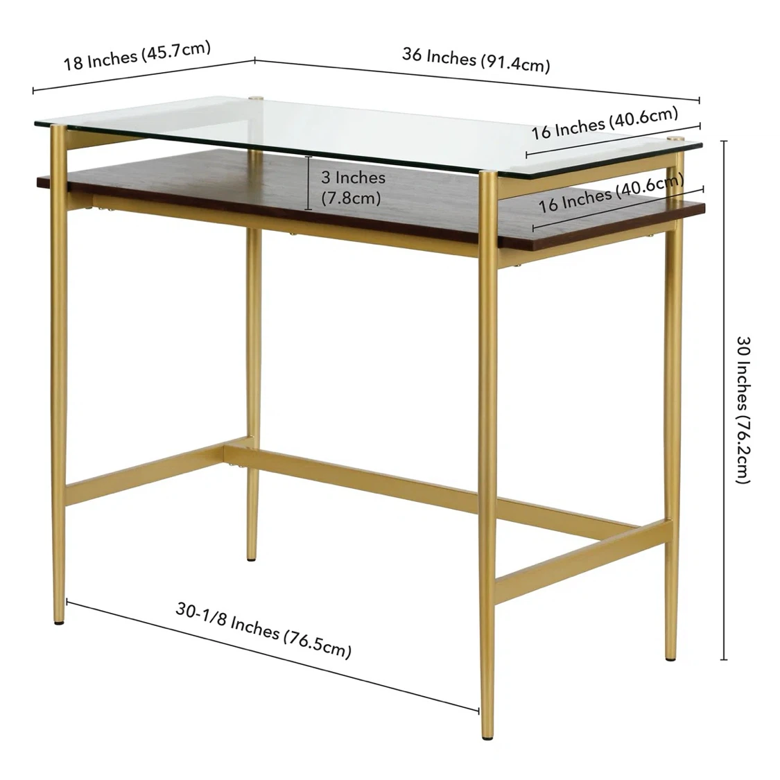 Glass Top Desk - photo 2