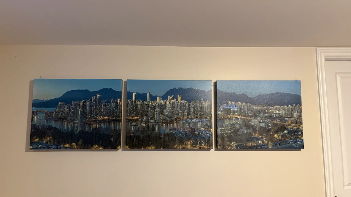 Vancouver Skyline Triptych Wall Art