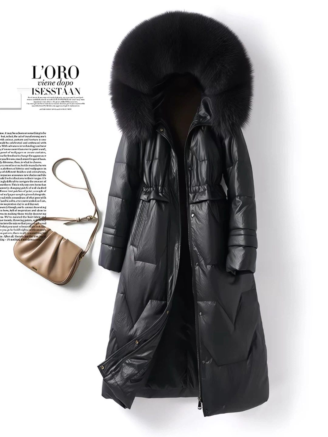 Leather & Down Coat